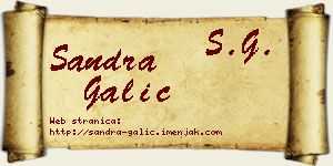 Sandra Galić vizit kartica